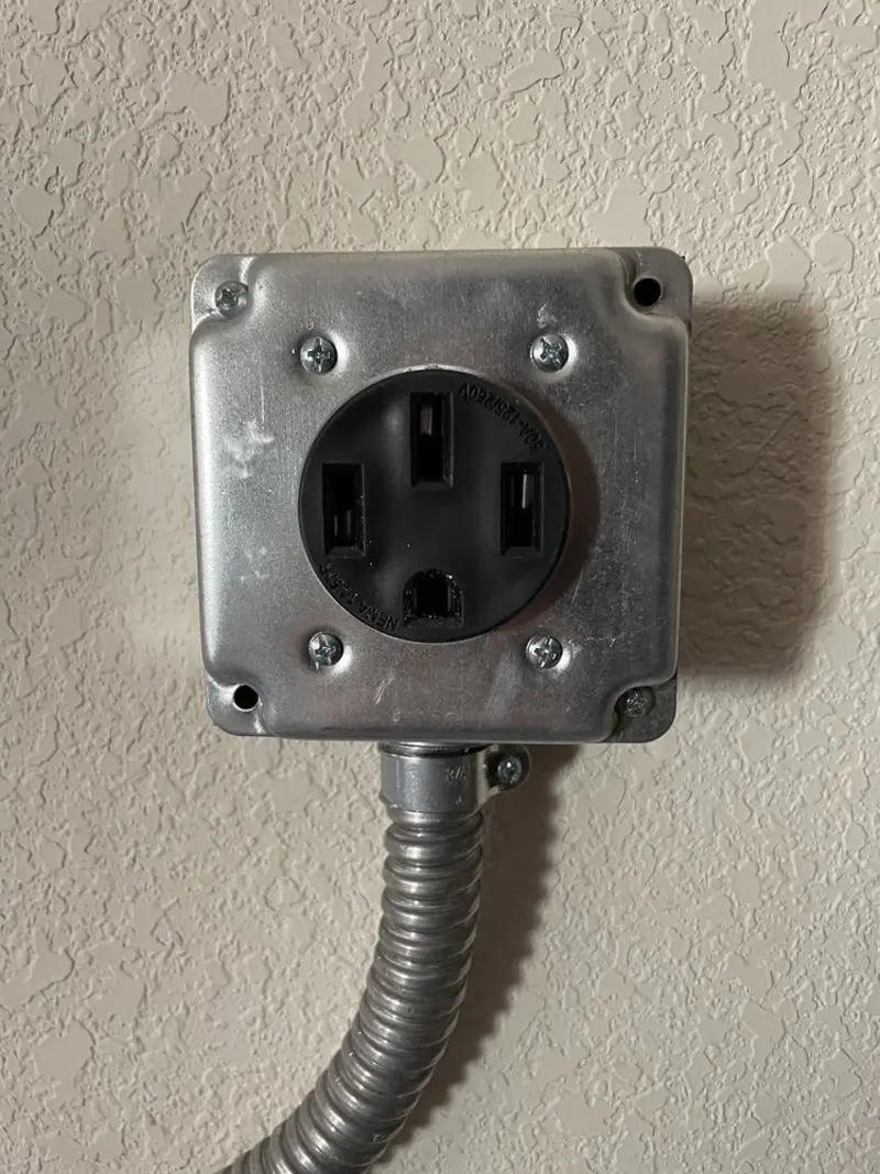 NEMA 14-50 outlet installed for Smart Home Electrical in Anacortes
